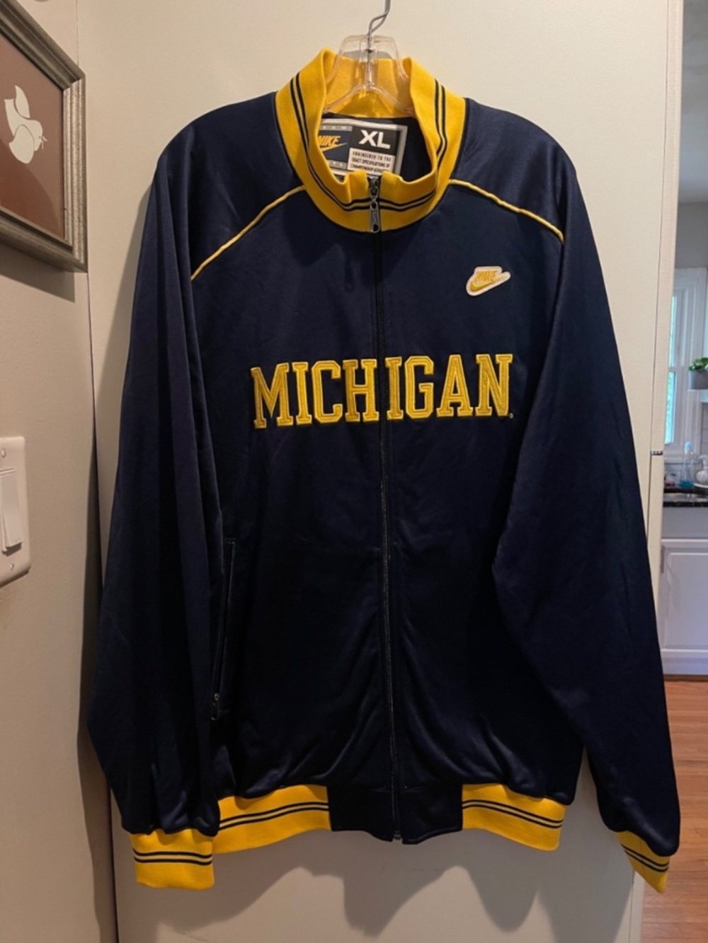 Nike Michigan Fab 5 Jacket Embroidered Size XL Men Rare UofM